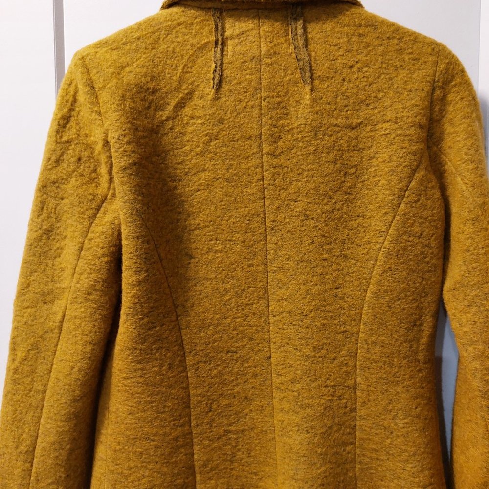MARISA & MARIE Italian Made Wool Blend Tailored Blazer - Mustard - Size L/M - Picture 2 of 9